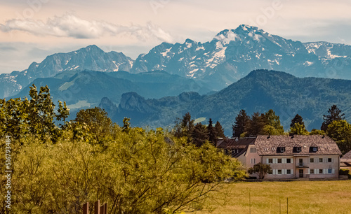 Beautiful summer view near Hellbrunn, Salzburg, Austria