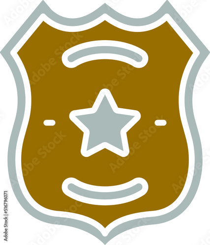 Police Badge Icon Style