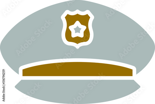 Police Hat Icon Style
