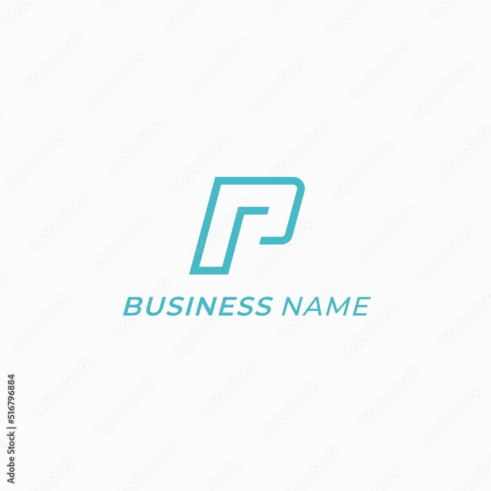 line design logo letter P line design logo letter P
