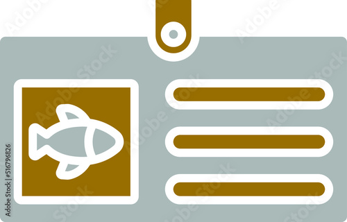 Fishing License Icon Style photo