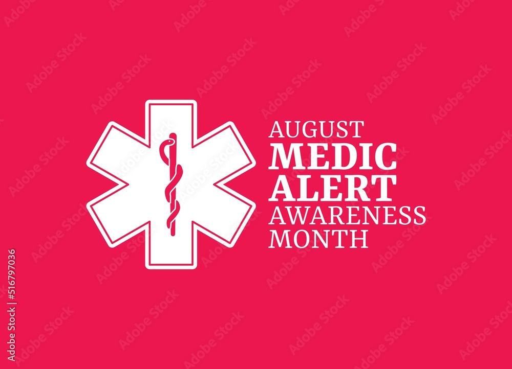 vector graphic of medic alert awareness month good for medic alert