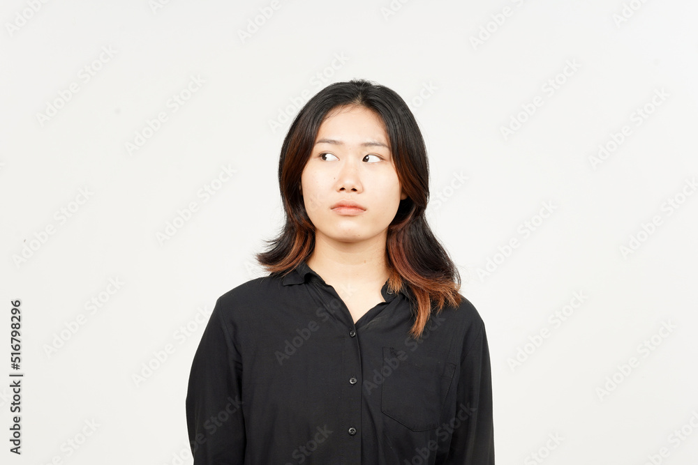 Angry face expression of Beautiful Asian Woman Isolated On White Background Angry face expression of Beautiful Asian Woman Isolated On White Background