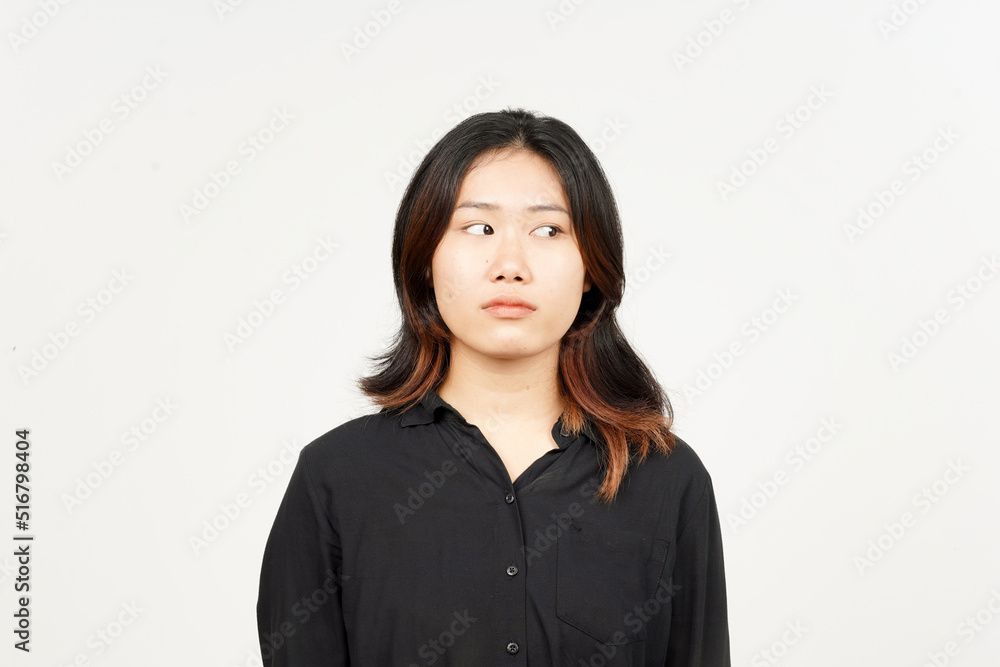 Angry face expression of Beautiful Asian Woman Isolated On White Background Angry face expression of Beautiful Asian Woman Isolated On White Background