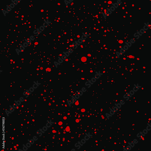 Drizzle of red paint on black background vector