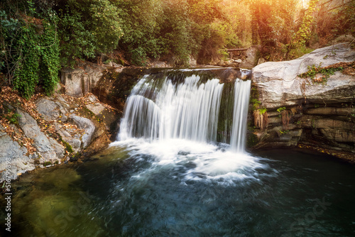 Photo Fairy Tale waterfall in Garganta la Olla, Extremadura, Spain