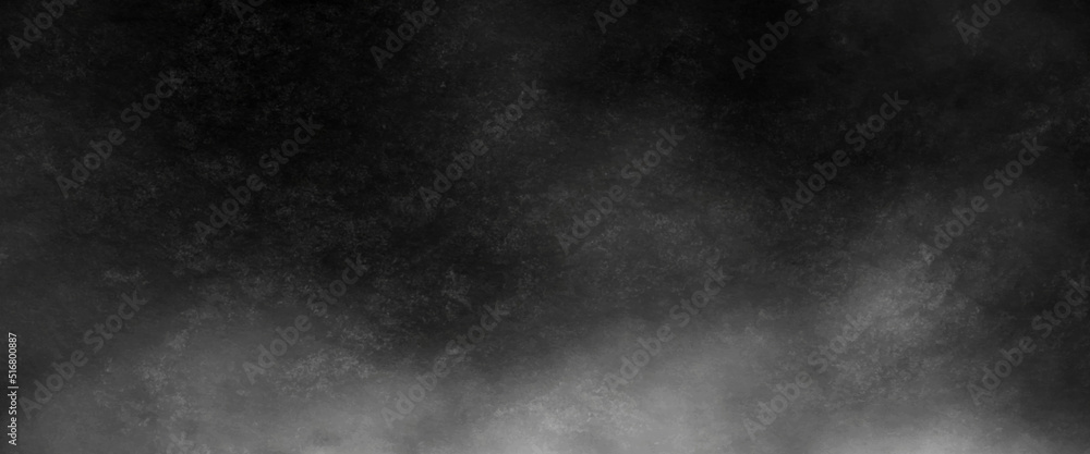 Black and dark gray watercolor texture, background, Gray smoke on black color abstract watercolor background, Vector Illustration.