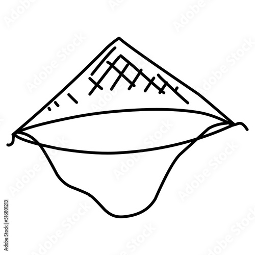 vietnamese hat line art 