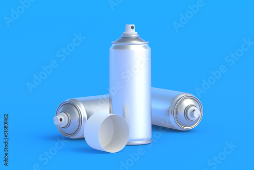 Konstfotografi Metallic cans of spray paint