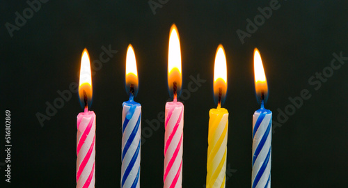 Birthday candles burning 