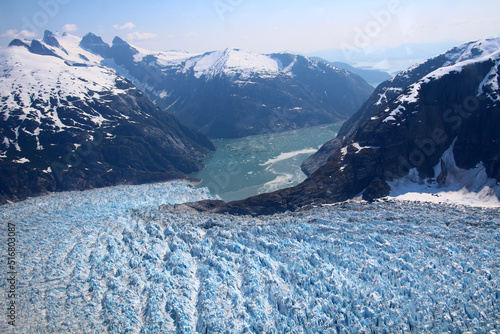 LeConte Glacier in Alaska photographed from an airplane  photo