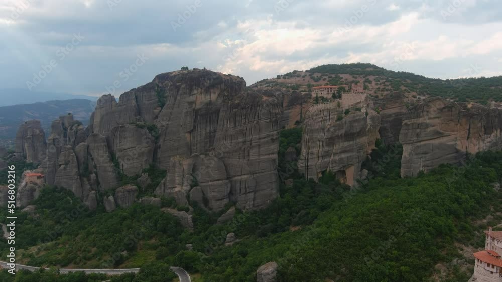 Meteora Rocks Cliffs, drone view, Greece,2022
Aerial view from Meteora Rock formation in central Greece, 2022
Meteora Rocks Cliffs, drone view, Greece,2022
Aerial view from Meteora Rock formation in central Greece, 2022