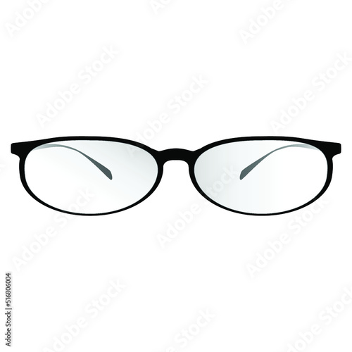 realistic eyeglasse vector isolated on white