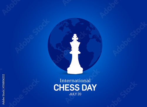 International Chess Day concept background. Vector illustration on the theme of International Chess Day on July 20.
