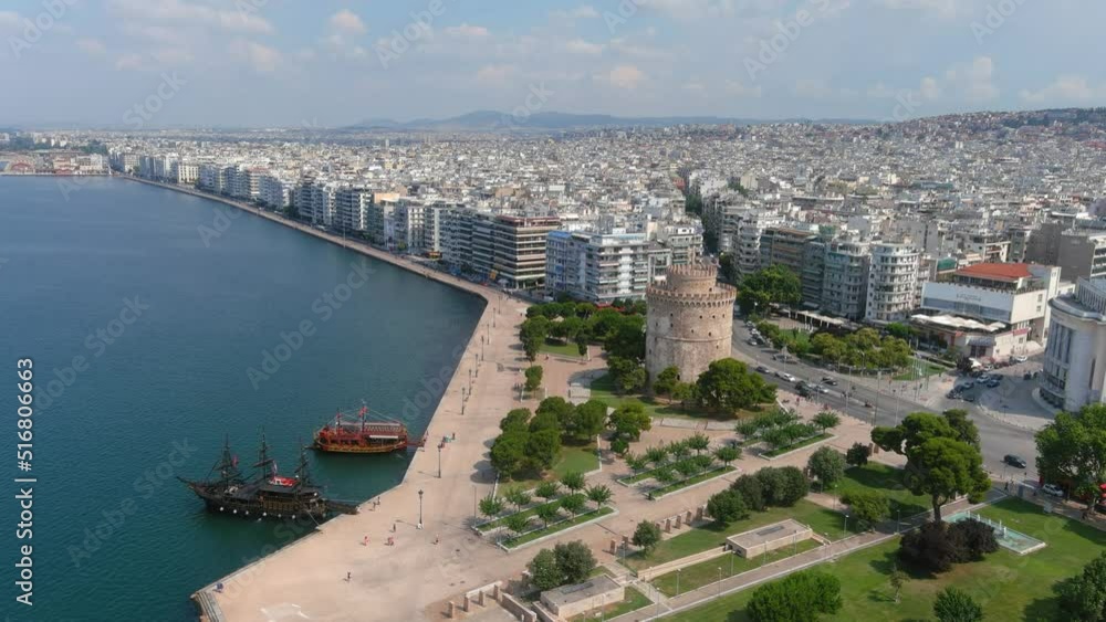 Thessaloniki White tower and shoreline, Aerial view, Greece
Drone view from Greece Thessaloniki the second-largest city in Greece and coastline,2022
Thessaloniki White tower and shoreline, Aerial view, Greece
Drone view from Greece Thessaloniki the second-largest city in Greece and coastline,2022