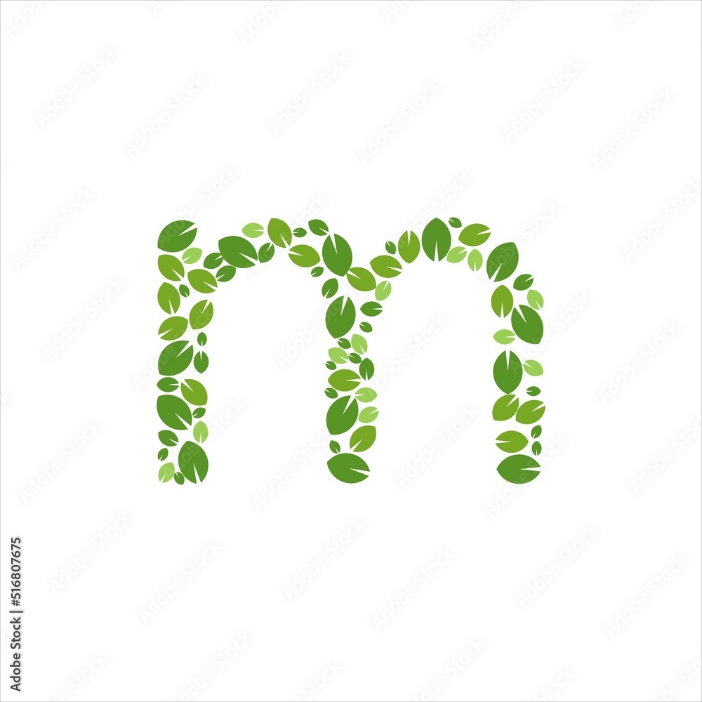 Initial Letter M Leaf Logo Design Template Icon vector Initial Letter M Leaf Logo Design Template Icon vector
