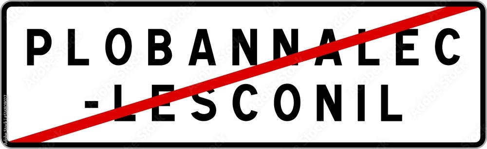 Panneau sortie ville agglomération Plobannalec-Lesconil / Town exit sign Plobannalec-Lesconil Panneau sortie ville agglomération Plobannalec-Lesconil / Town exit sign Plobannalec-Lesconil