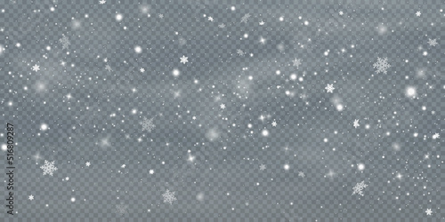 Christmas background. Powder PNG. Magic shining white dust. Fine  shiny dust particles fall off slightly. Fantastic shimmer effect.  