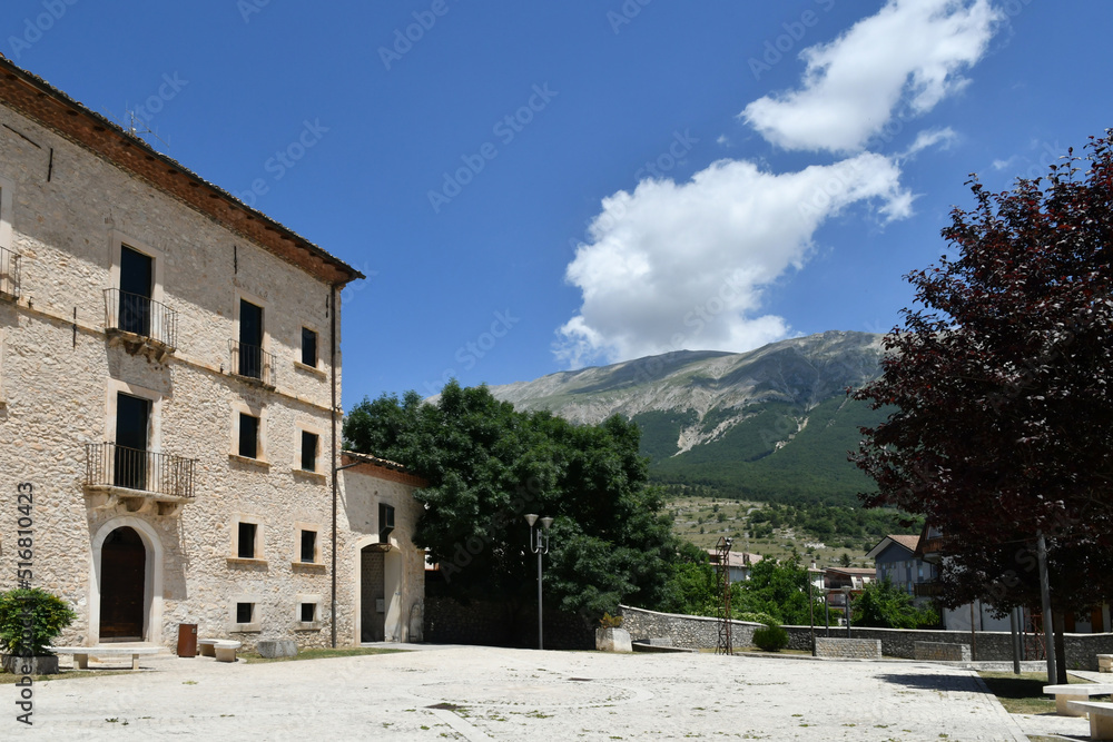 A square in between Campo di Giove, a medieval village in the Abruzzo region of Italy.