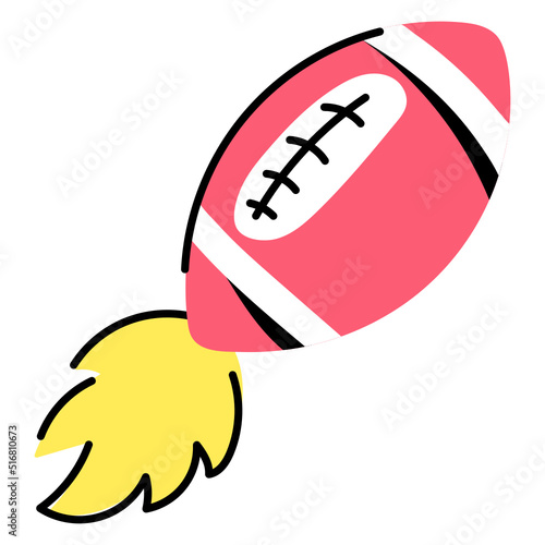 A customizable sticker design of rugby