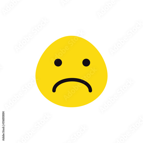 sad face emoji vector for website, icon, symbil presentation