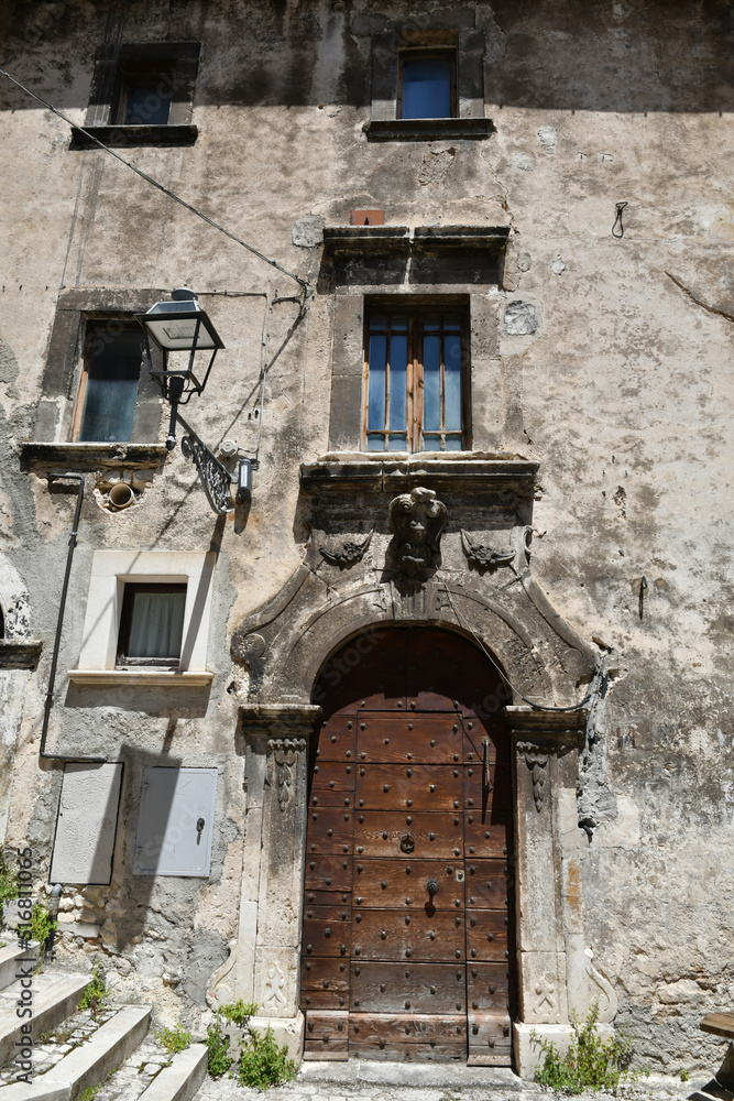 A historic building in Campo di Giove, a medieval village in the Abruzzo region of Italy.