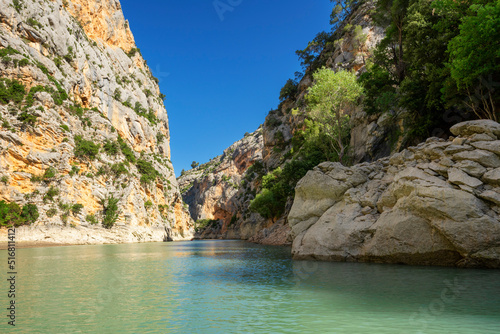 View in Verdon Gorge, famous site in France