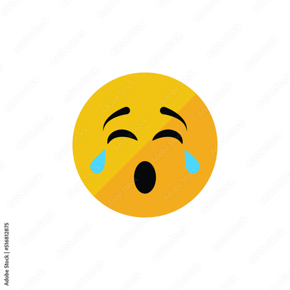 Fototapeta premium Sad emoji vector for website icon symbol presentation