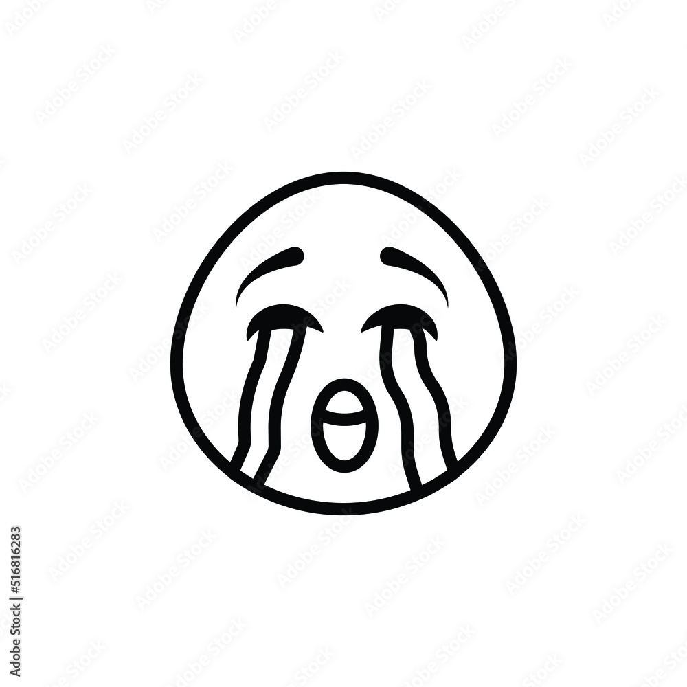 Obraz premium Sad emoji vector for website icon symbol presentation