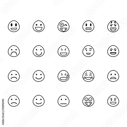 emoji set vector for website symbol icon presentation