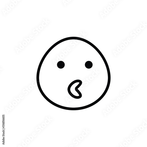 Duck face emoji vector for website symbol icon presentation
