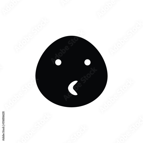 Duck face emoji vector for website symbol icon presentation