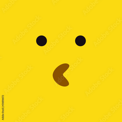 Duck face emoji vector for website symbol icon presentation
