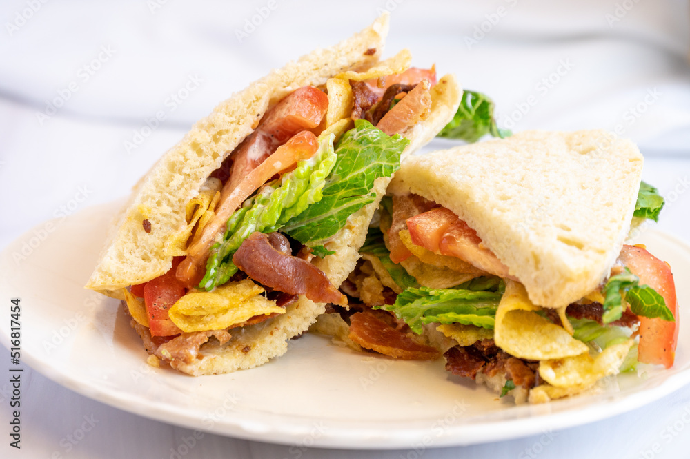 Bacon, Lettuce, Tomato with chips Bacon, Lettuce, Tomato with chips