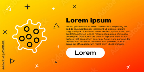 Line Bacteria icon isolated on yellow background. Bacteria and germs, microorganism disease causing, cell cancer, microbe, virus, fungi. Colorful outline concept. Vector