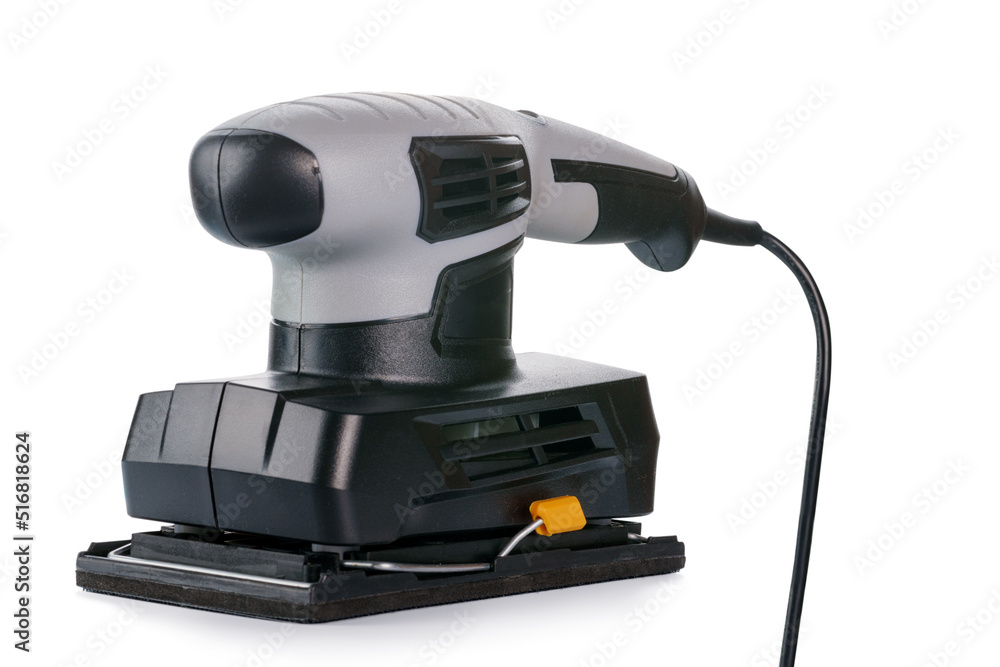 Fototapeta premium Orbital sander angle view isolated with clipping path