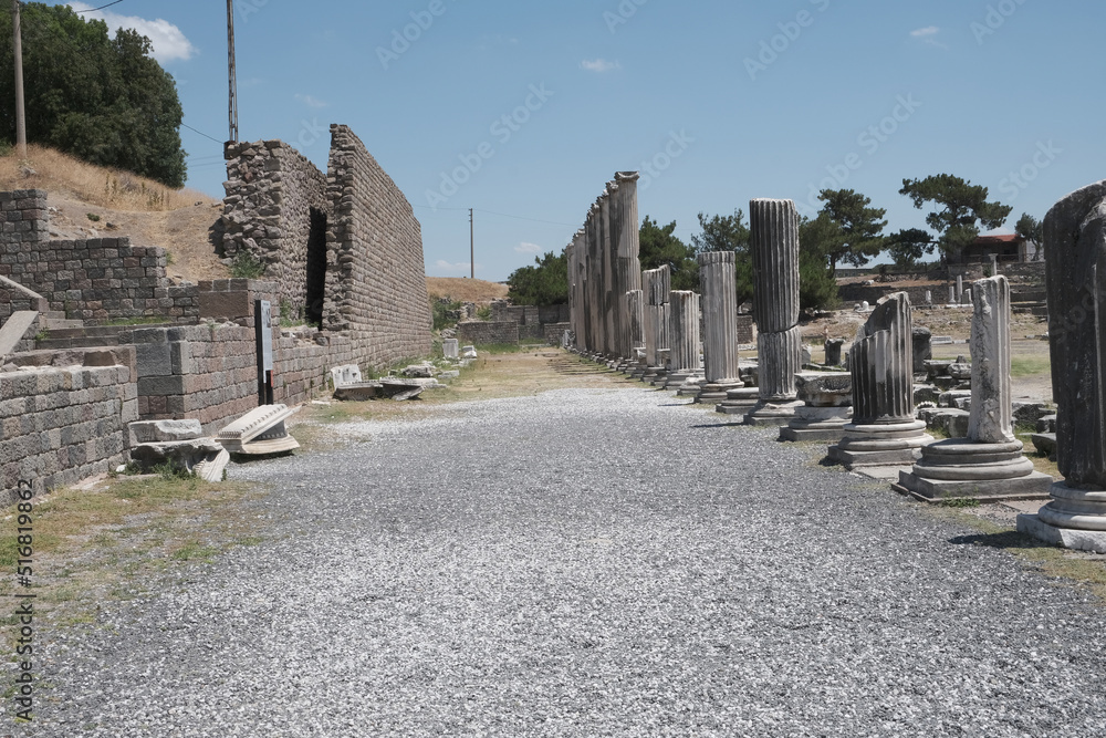 Asklepion, one of the most important health centers of the ancient period, located in Bergama district of Izmir, Turkey.
