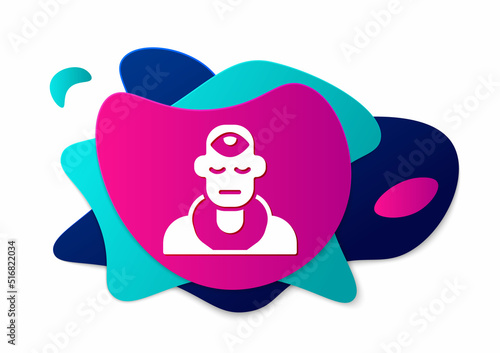 Color Wizard warlock icon isolated on white background. Abstract banner with liquid shapes. Vector