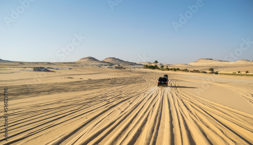 Fototapeta Naklejka Na Ścianę i Meble -  Safari and Sands  mountains in the desert at Siwa oasis Egypt 