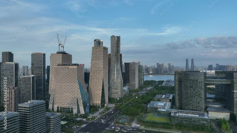 city skyline in hangzhou china city skyline in hangzhou china