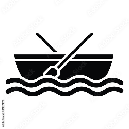 Rowing Boat Icon Style