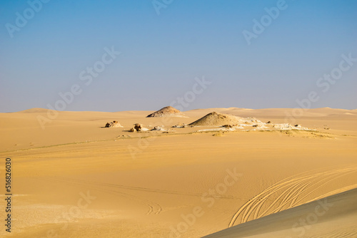 Awesome sands mountains in the desert at Siwa oasis Egypt 