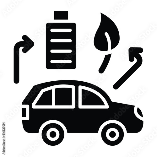 Hybrid Vehicle Icon Style