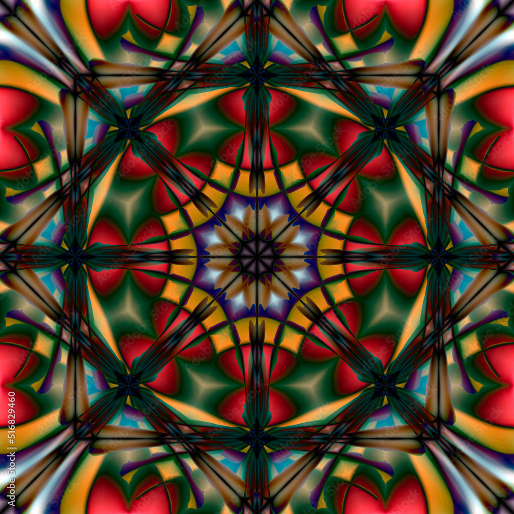Multicolor seamless abstract floral pattern, mandala. Beautiful background for design, web.