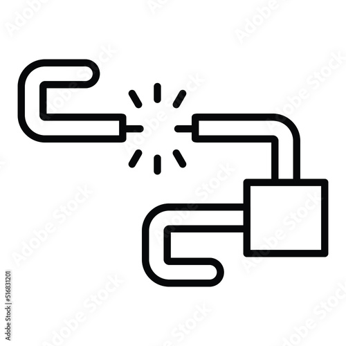 Broken Cable Icon Style
