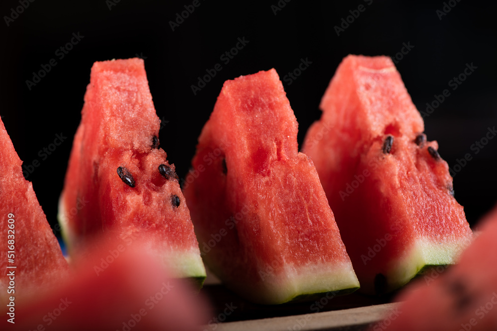 Slices of fresh juicy watermelon Slices of fresh juicy watermelon