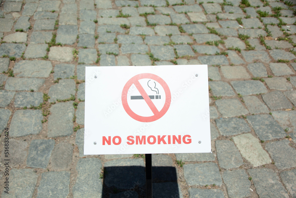 No smoking and smoking area signs set, vector illustrations. No smoking and smoking area signs set, vector illustrations.