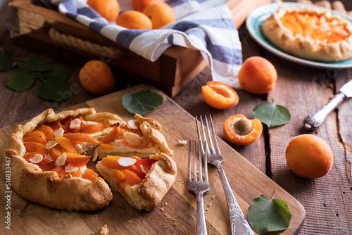 galette with apricots