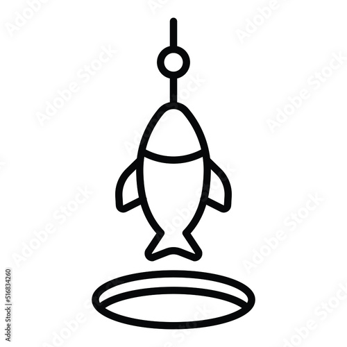 Ice Fishing Icon Style