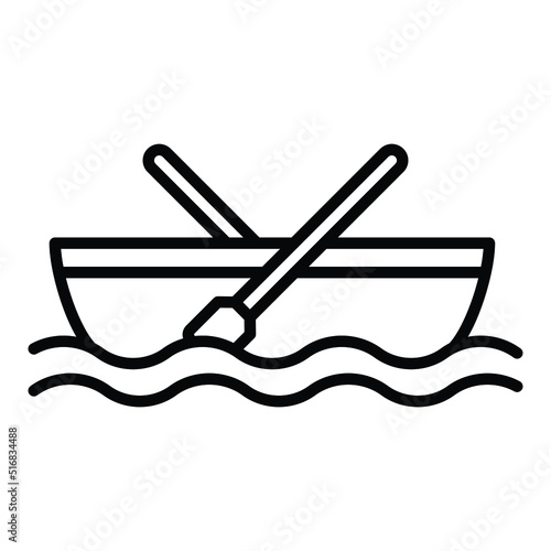 Rowing Boat Icon Style